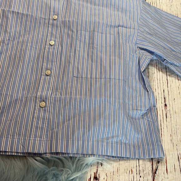 NWT J. Crew Cotton Poplin Button Striped Pajama Shirt sz S - Picture 7 of 10